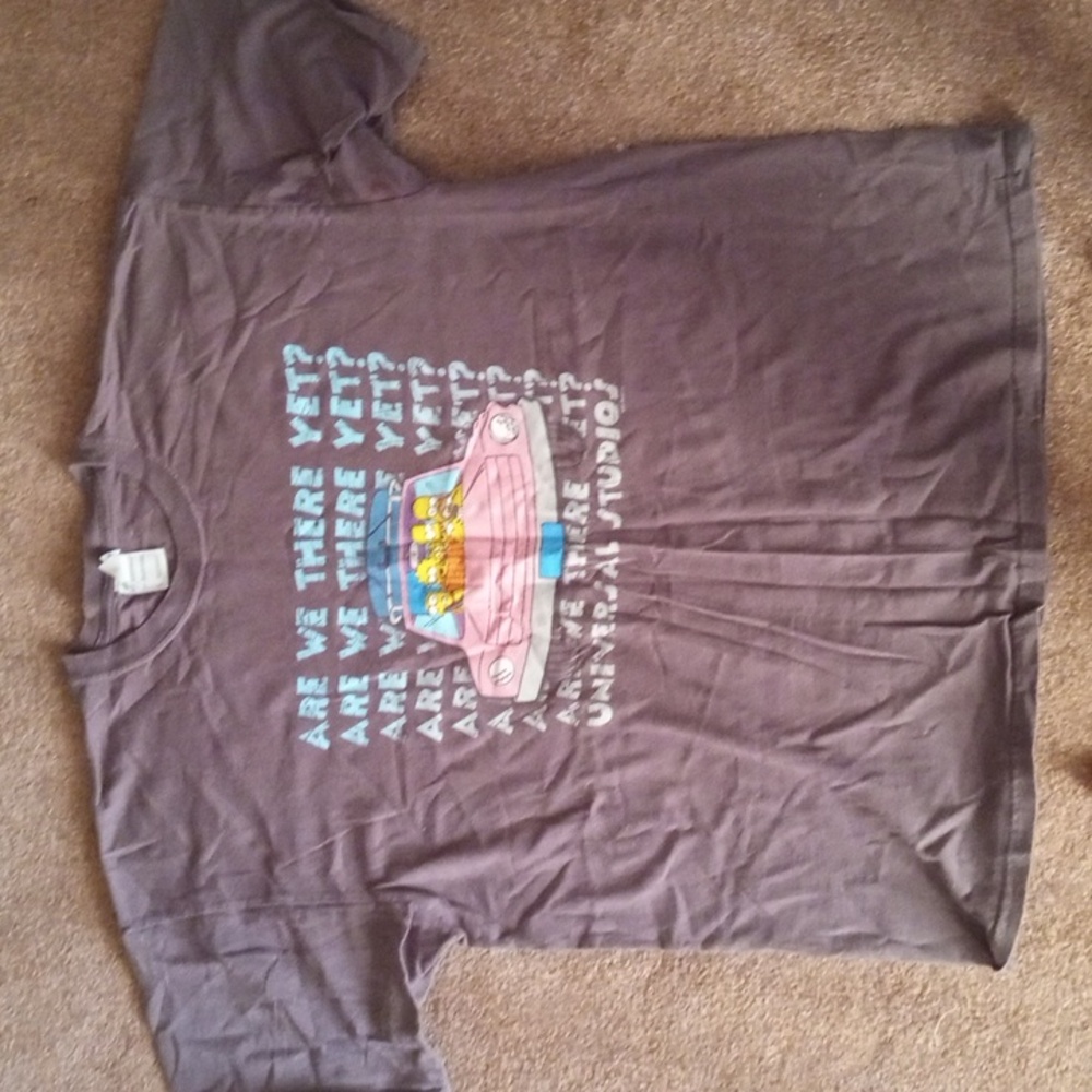 Are We There yet The Simpsons universal studios shirt extra large Gray